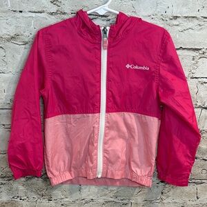 Columbia Two-Tone Pink Hooded Windbreaker